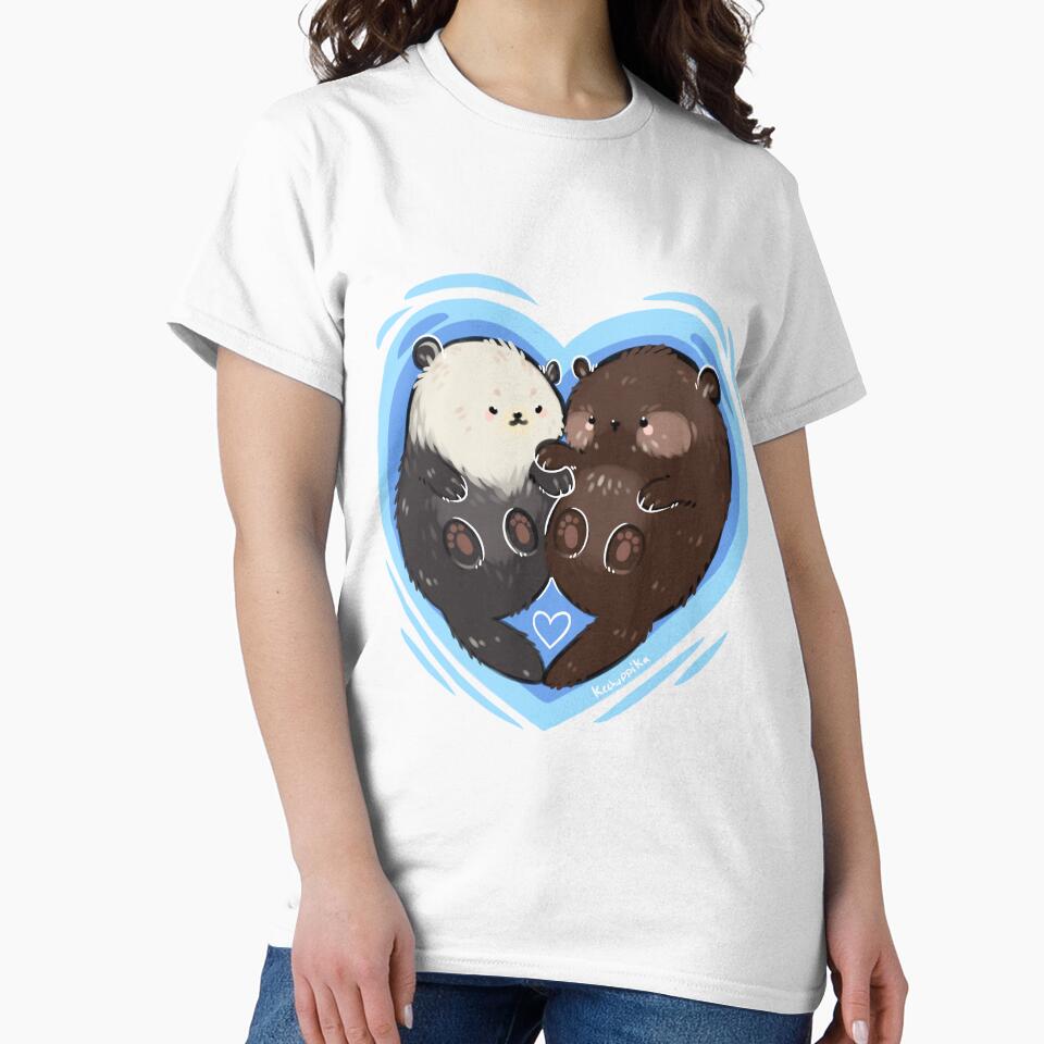 Handholding otters by Kechuppika T-Shirts, Hoodie, Sweatshirt | BlankRebels.com (Image 2)