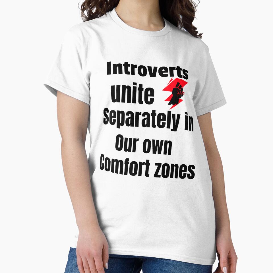 Introverts unite separately in our own comfort zones, gift for introverts by HosvPrint .s T-Shirts, Hoodie,... (Image 2)