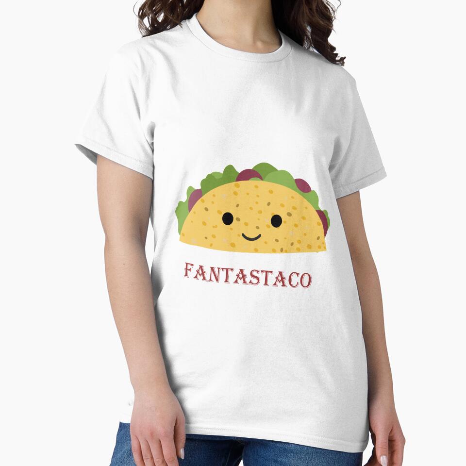Fantastaco Cute and Funny Smiling Kawaii Taco by Hedgie Designs
