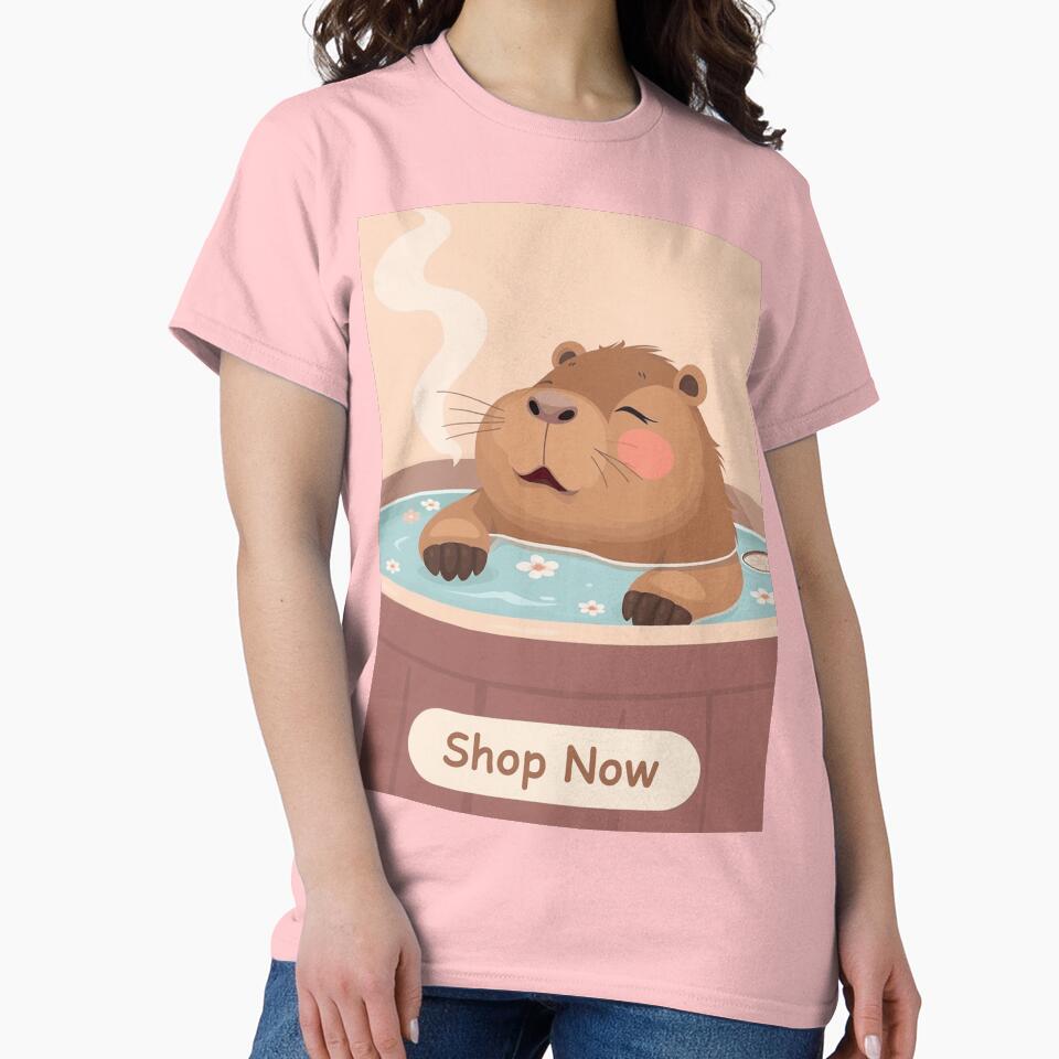 Cozy Capybara Relaxing – Cute Kawaii Animal Sticker by Petonia T-Shirts, Hoodie, Sweatshirt | BlankRebels.com (Image 2)