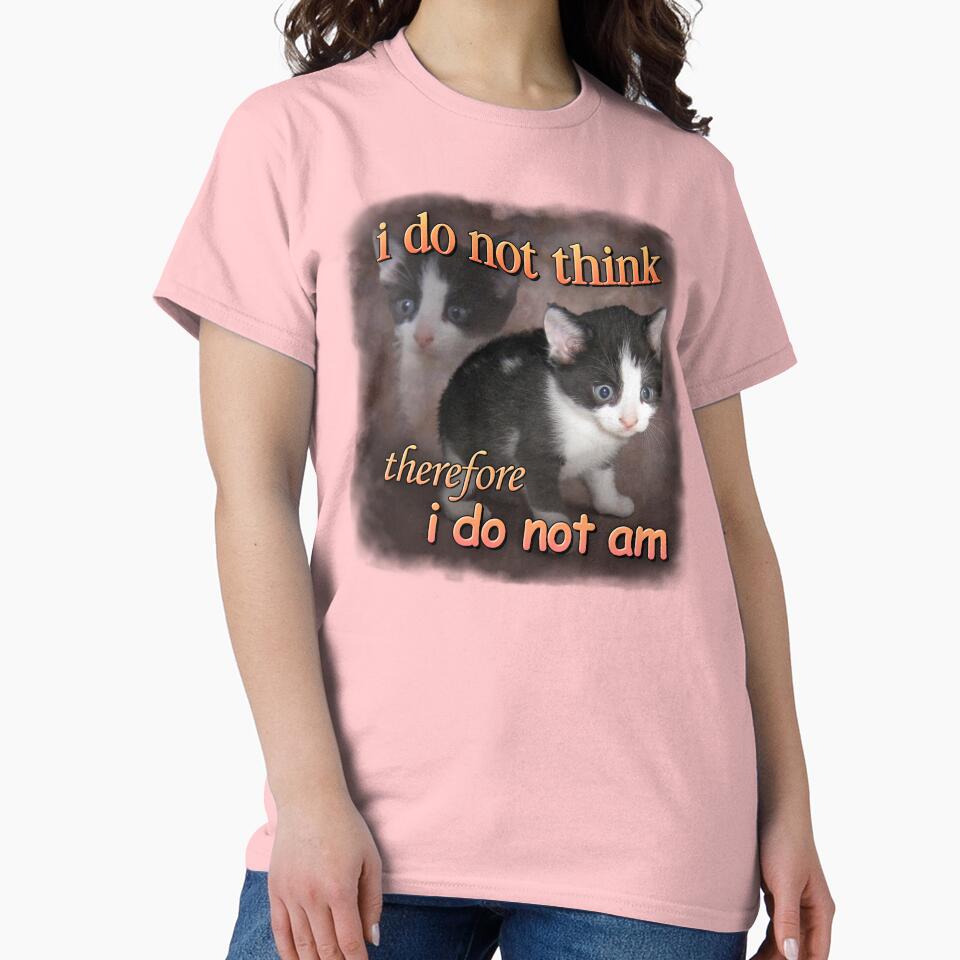 I do not think therefore I do not am - cat meme portrait by snazzyseagull