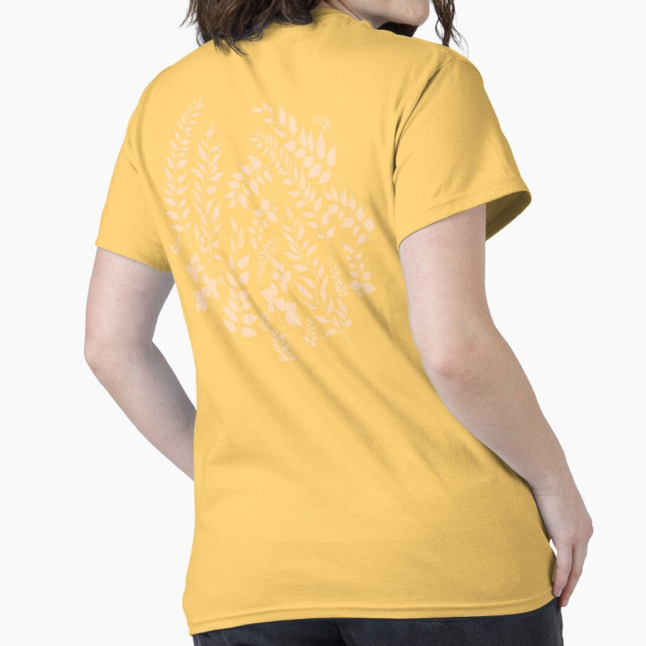 Greenery Botanical Print Apricot Peach by SilverPegasus T-Shirts, Hoodie, Sweatshirt | BlankRebels.com (Image 2)