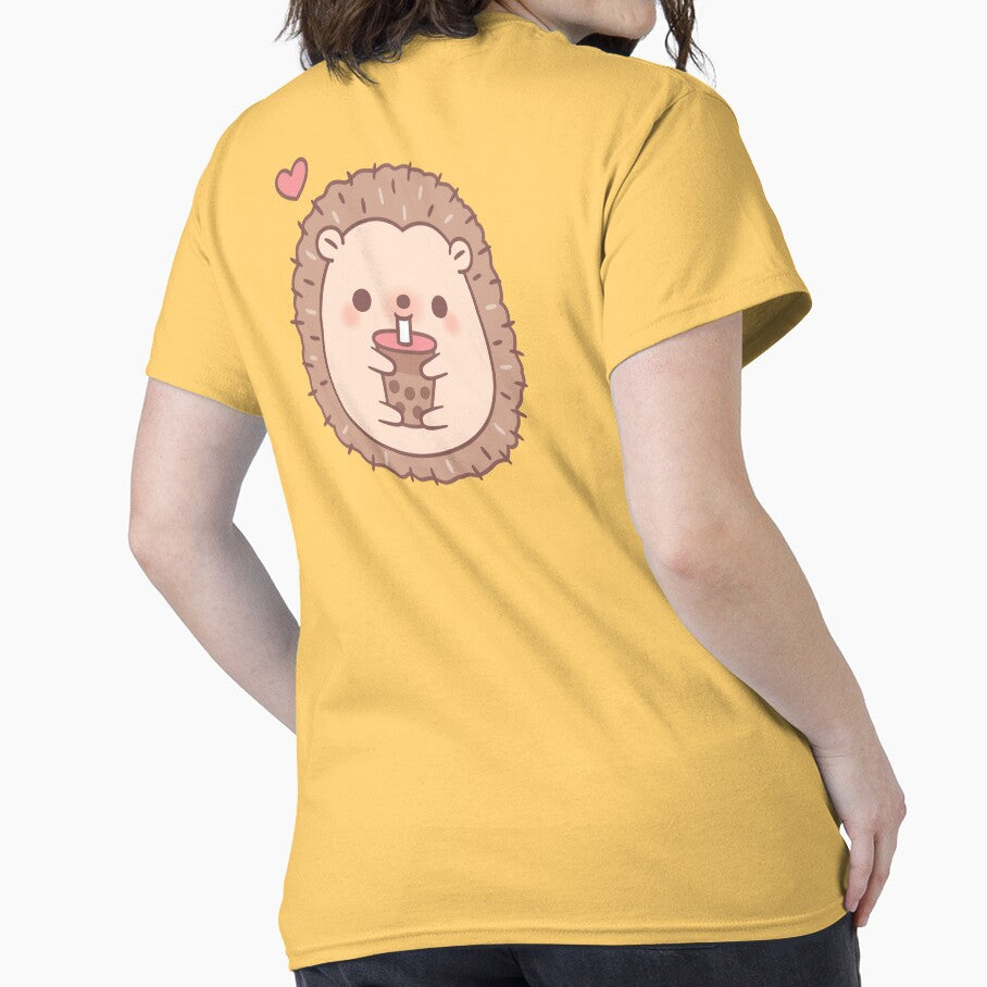 Cute Hedgehog Loves Drinking Bubble Tea by rustydoodle T-Shirts, Hoodie, Sweatshirt | BlankRebels.com (Image 2)