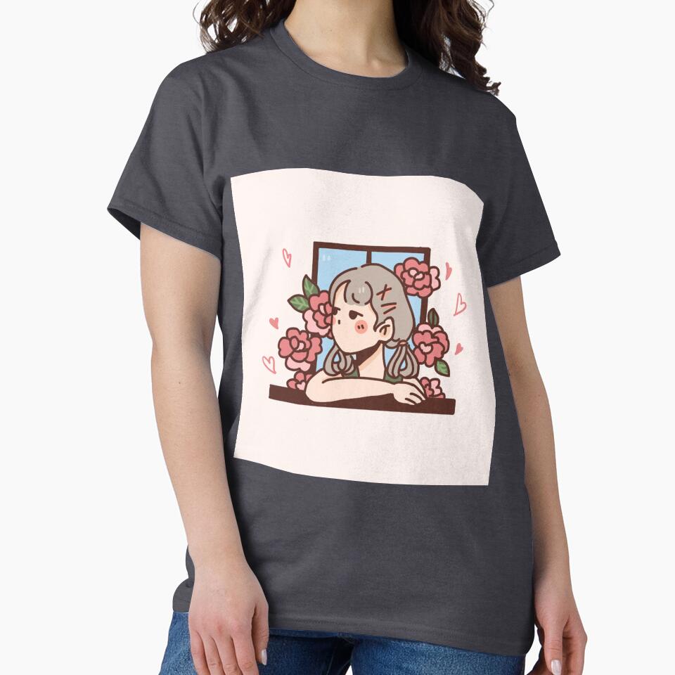 Girl By The Window by Koyangii T-Shirts, Hoodie, Sweatshirt | BlankRebels.com (Image 2)