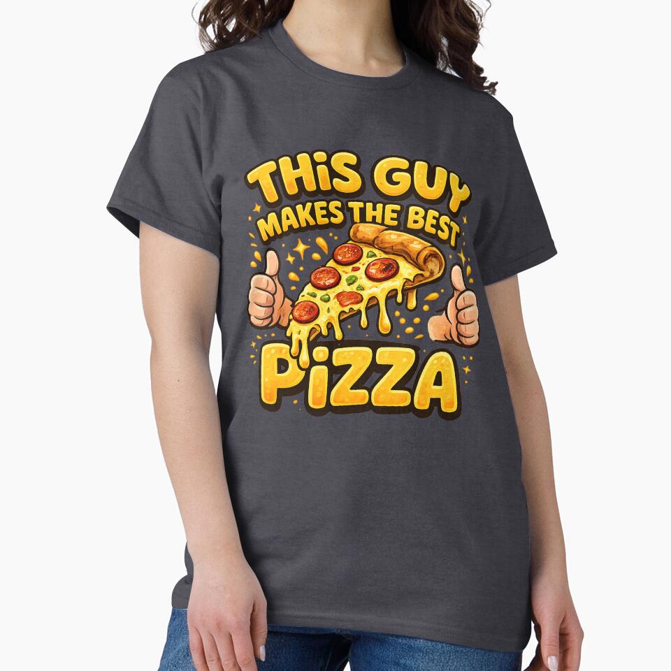 This Guy Makes the Best Pizza – Funny Pizza Lover Cartoon Design by JerryBahama T-Shirts, Hoodie, Sweatshirt (Image 2)