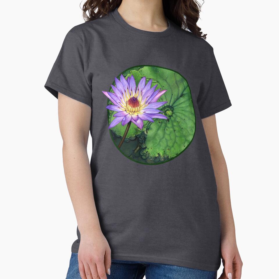 Water Lily at the Conservatory of Flowers by Suzannah Alexander T-Shirts, Hoodie, Sweatshirt | BlankRebels.com (Image 2)