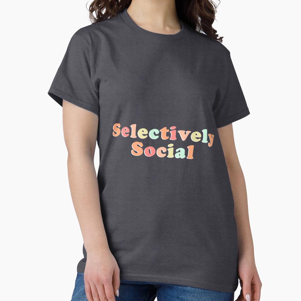 Selectively Social Rainbow Design by itsnyahb T-Shirts, Hoodie, Sweatshirt | BlankRebels.com (Image 2)