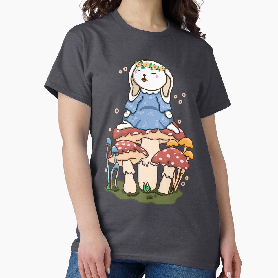 Bunny and Mushroom by Kimprut T-Shirts, Hoodie, Sweatshirt | BlankRebels.com (Image 2)