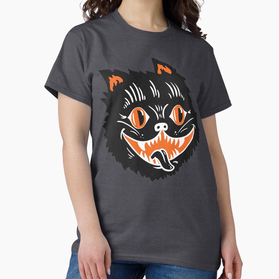 Vintage Black Halloween Cat by Pat Peterson T-Shirts, Hoodie, Sweatshirt | BlankRebels.com (Image 2)