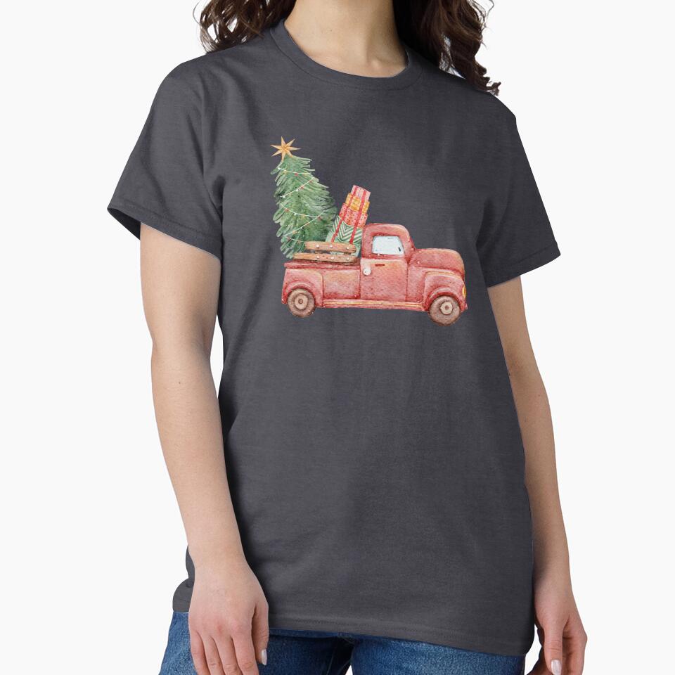Red Truck. . Tree T-Shirts, Hoodie, Sweatshirt