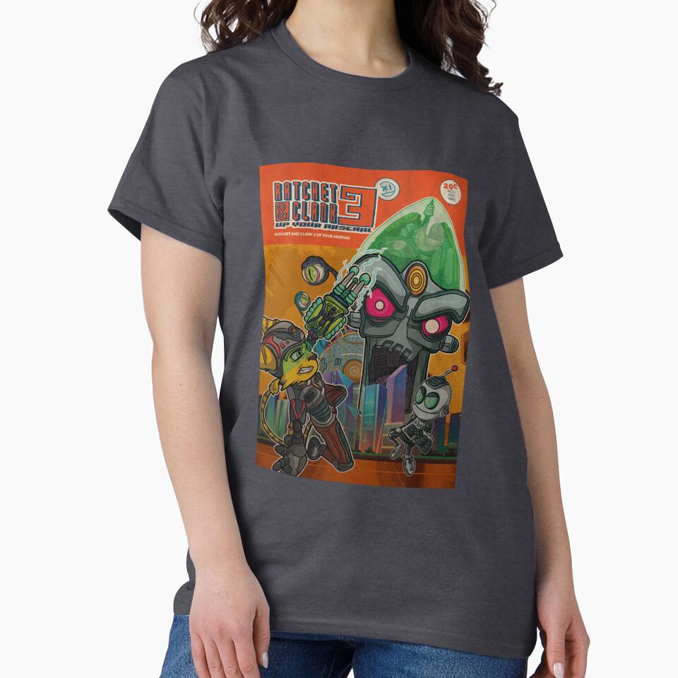 Ratchet and Clank 3 Retro art by brokengrin T-Shirts, Hoodie, Sweatshirt | BlankRebels.com (Image 2)