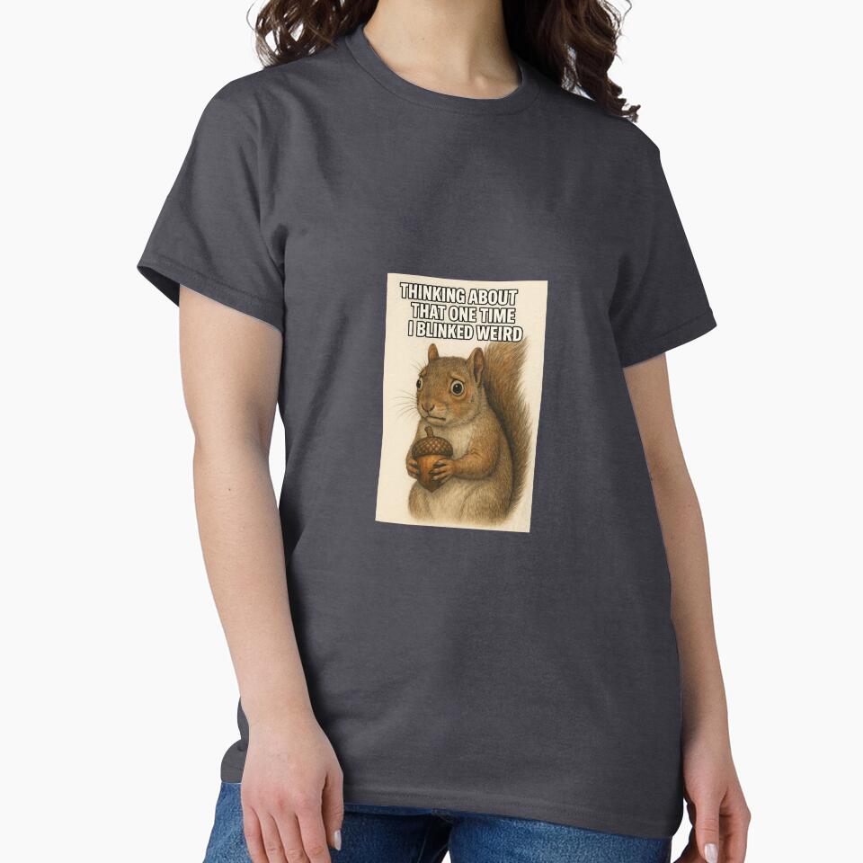 Anxious Squirrel Sticker – Overthinking Meme Art by EmotionallyOnline T-Shirts, Hoodie, Sweatshirt (Image 2)
