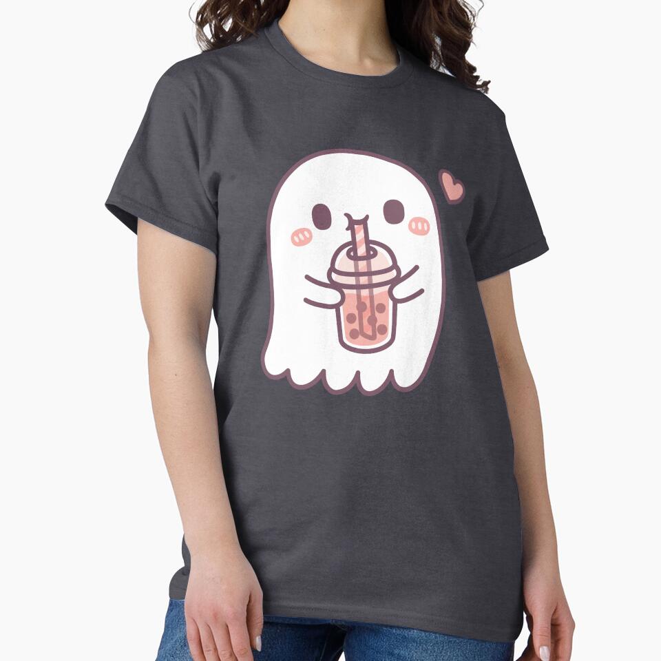 Cute Ghost Loves Boba Tea by rustydoodle T-Shirts, Hoodie, Sweatshirt | BlankRebels.com (Image 2)