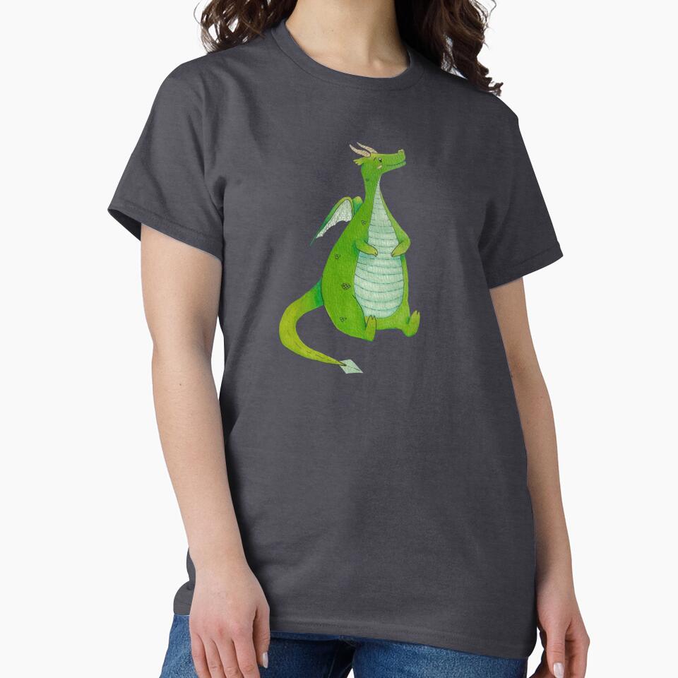 Cute Dragon Illustration by NikaIllustrates T-Shirts, Hoodie, Sweatshirt | BlankRebels.com (Image 2)