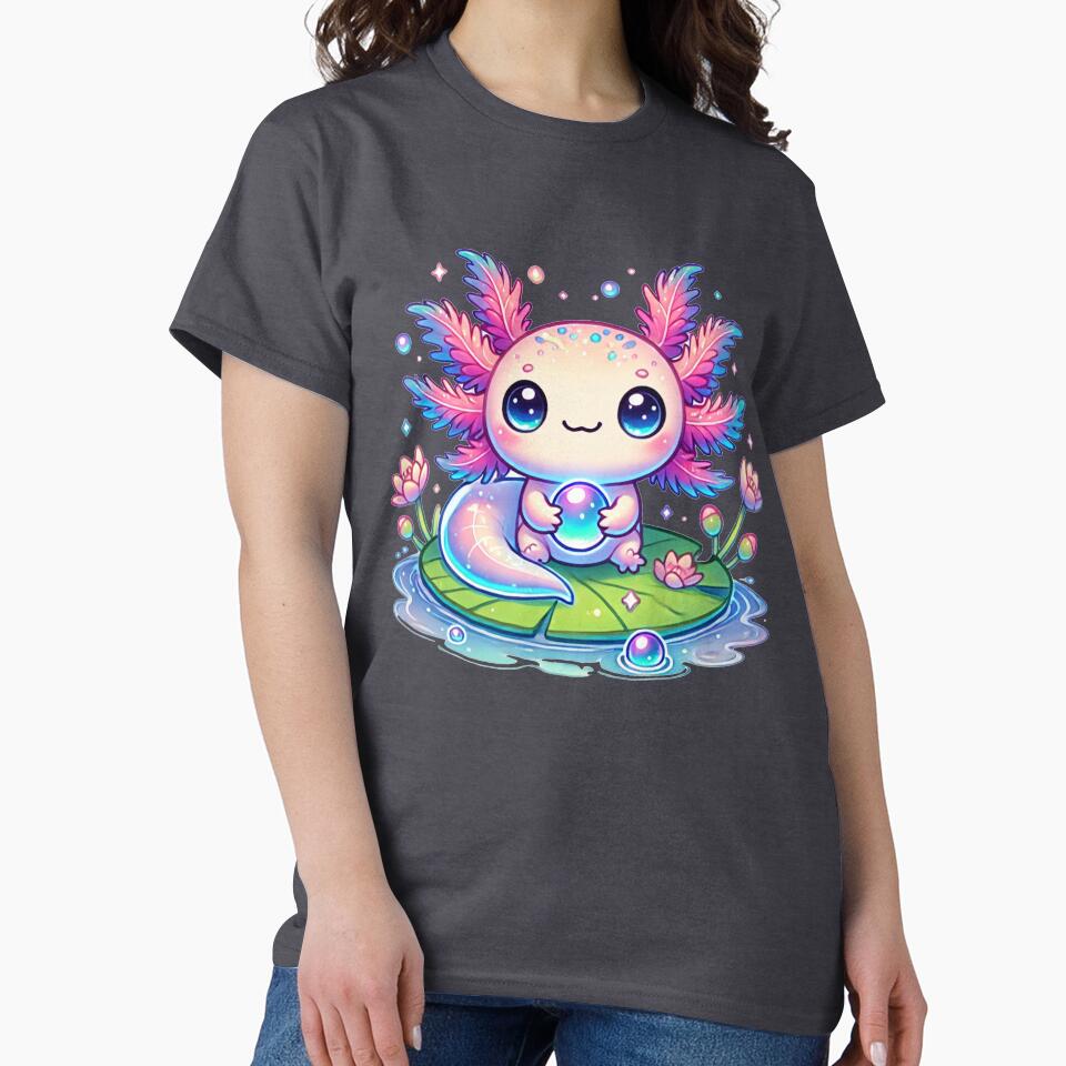 cute axolotl holding a bubble by JonelleTshirts T-Shirts, Hoodie, Sweatshirt | BlankRebels.com (Image 2)