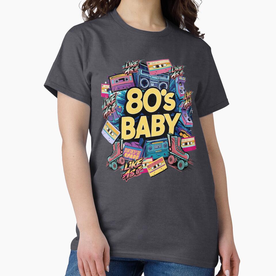 80s Baby Graphic Design Retro by tamdevo1 T-Shirts, Hoodie, Sweatshirt | BlankRebels.com (Image 2)