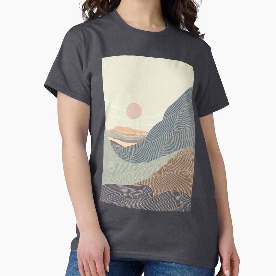 Ocean Waves Line Art 2 by SurfolioPrints T-Shirts, Hoodie, Sweatshirt | BlankRebels.com (Image 2)