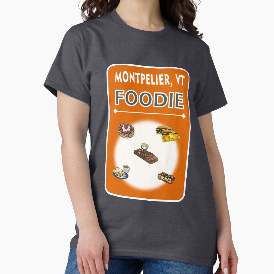 Montpelier, Vermont - Foodie Design - Autumn Orange Background by ThisNThatImages T-Shirts, Hoodie, Sweatshirt (Image 2)