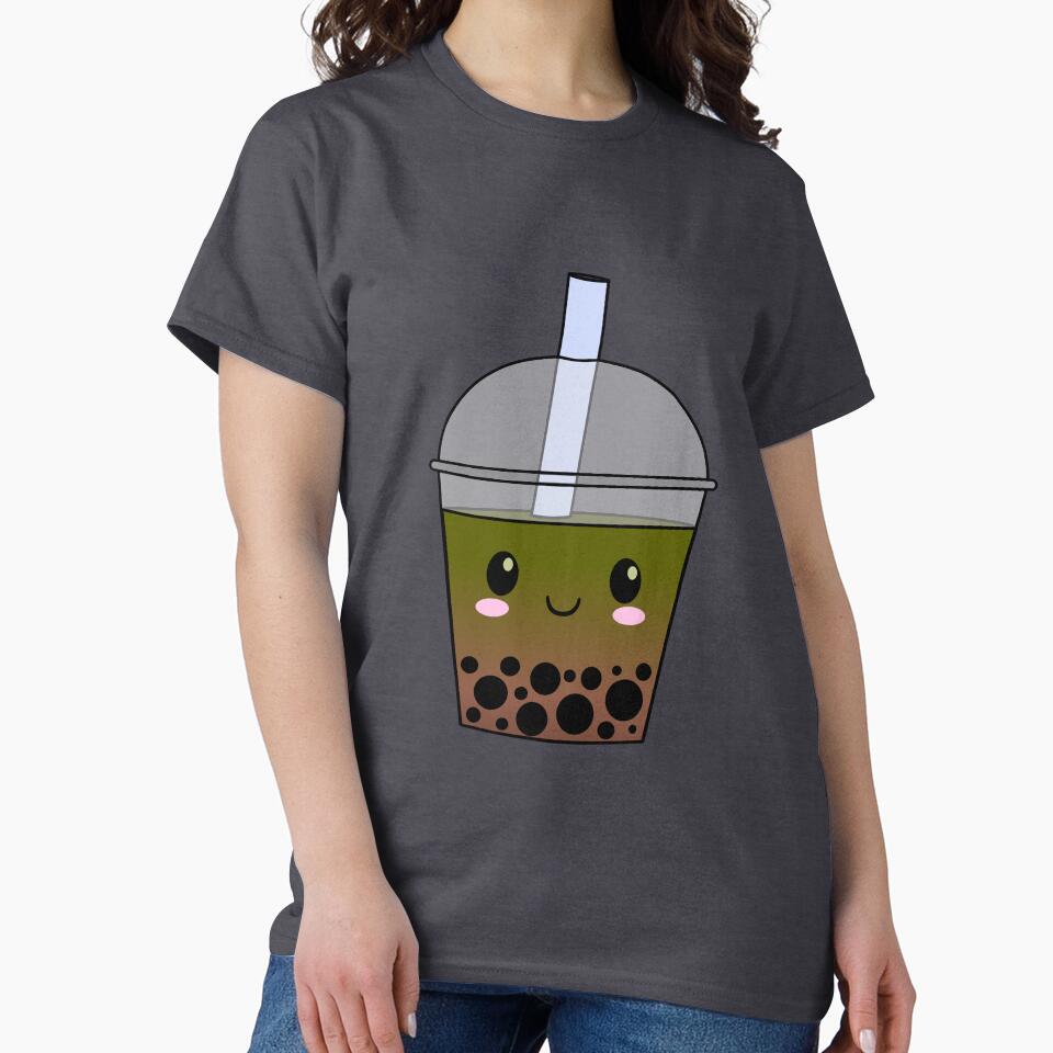 Cute matcha bubble tea by MoggyCat-Tees Hoodie, Sweatshirt | BlankRebels.com (Image 2)