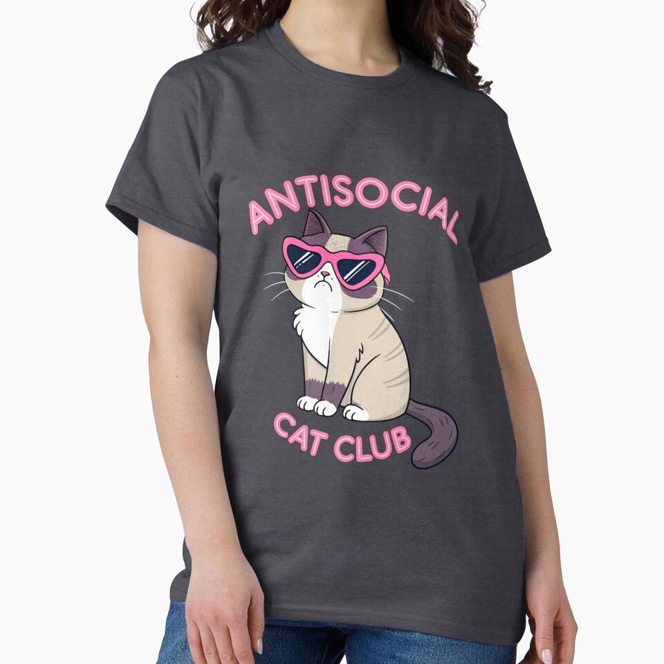 Antisocial Cat Club - Introvert Cat Humor by Artiviose T-Shirts, Hoodie, Sweatshirt | BlankRebels.com (Image 2)