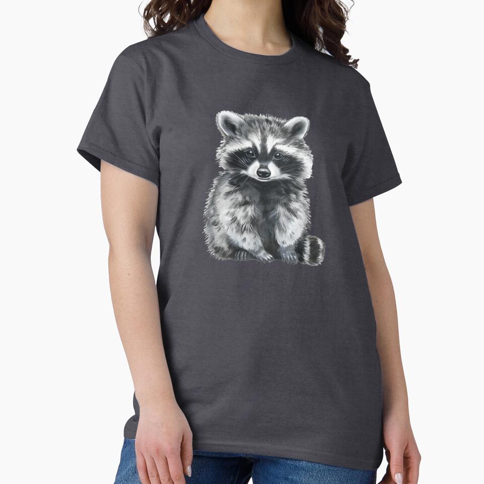 Cute Raccoon Portrait by xiao xuans T-Shirts, Hoodie, Sweatshirt | BlankRebels.com (Image 2)