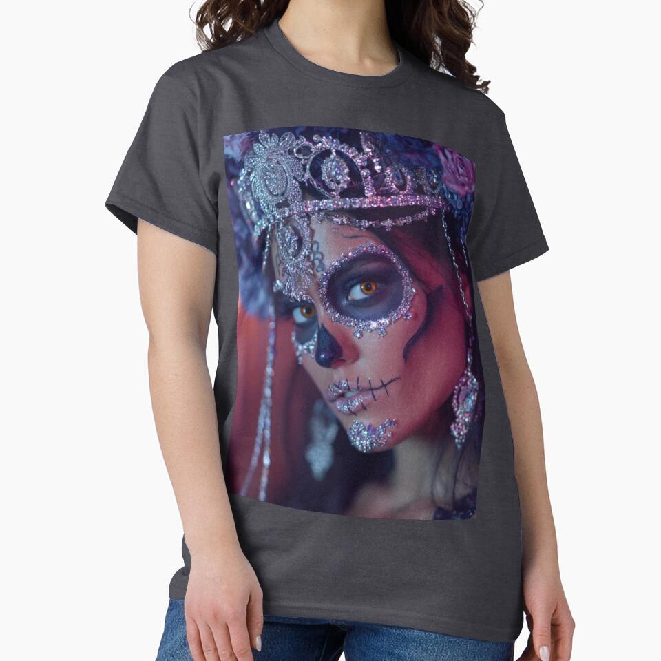 Crystal sugar skull makeup by aiartfs T-Shirts, Hoodie, Sweatshirt | BlankRebels.com (Image 2)