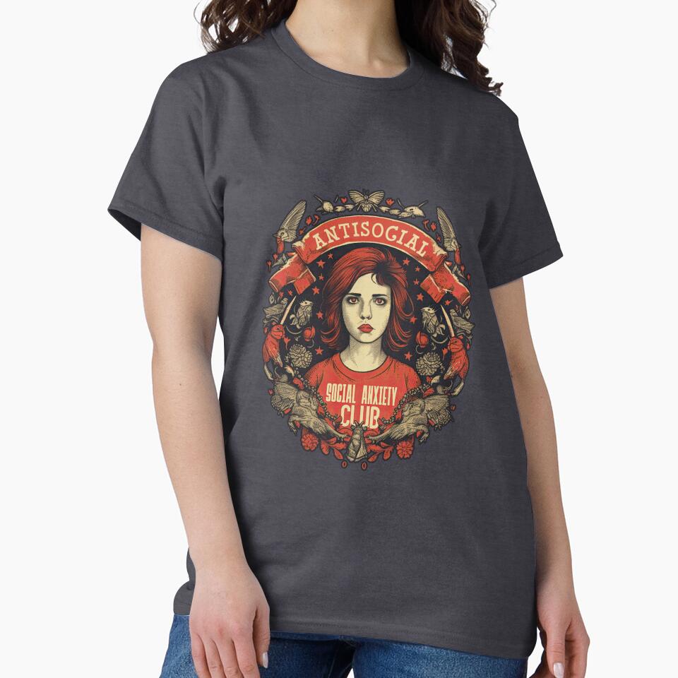 Antisocial Social Anxiety Club Design by danielliamgill T-Shirts, Hoodie, Sweatshirt | BlankRebels.com (Image 2)