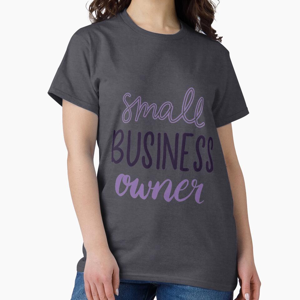 Small Business Owner Hand Lettered Design - Lavender and Purple by annedesignco T-Shirts, Hoodie, Sweatshirt (Image 2)
