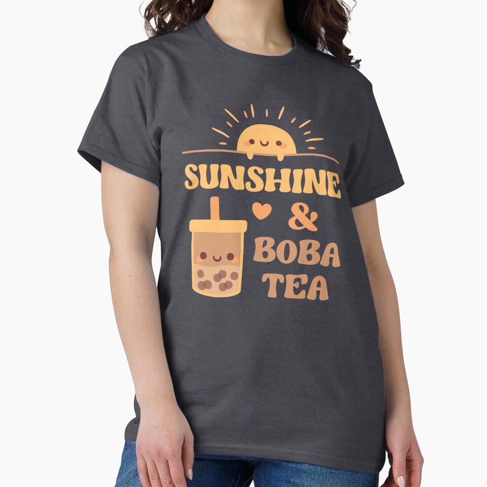 Cute Love Sunshine And Boba Tea by rustydoodle T-Shirts, Hoodie, Sweatshirt | BlankRebels.com (Image 2)