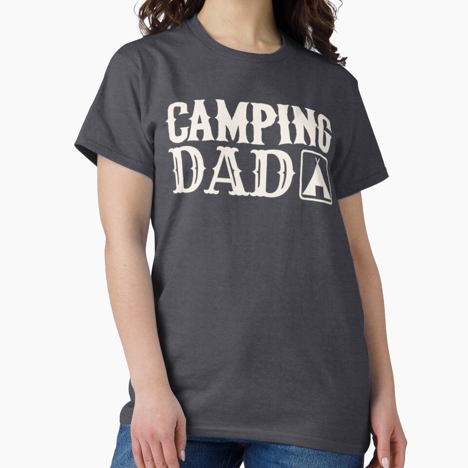 Black Outline Camping Dad Fun Camping Design by TrulyEpoque T-Shirts, Hoodie, Sweatshirt | BlankRebels.com (Image 2)