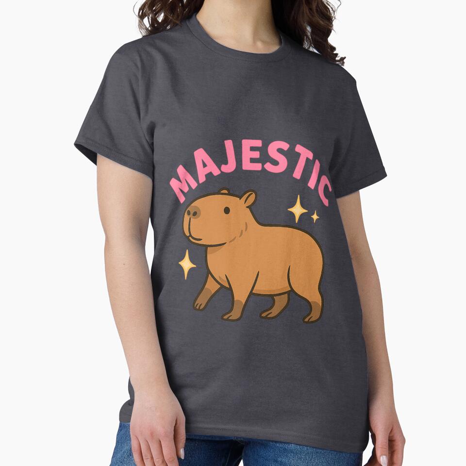 Majestic Capybara – Cute Confident Cartoon Design by Soft rot studio T-Shirts, Hoodie, Sweatshirt | BlankRebels.com (Image 2)