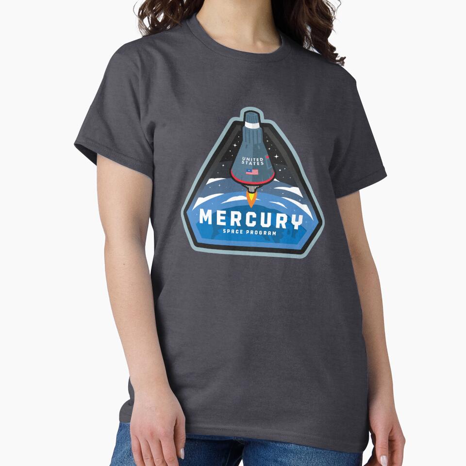 NASA Mercury Space Program mission badge friendship 7 by Jamieferrato19 T-Shirts, Hoodie, Sweatshirt (Image 2)