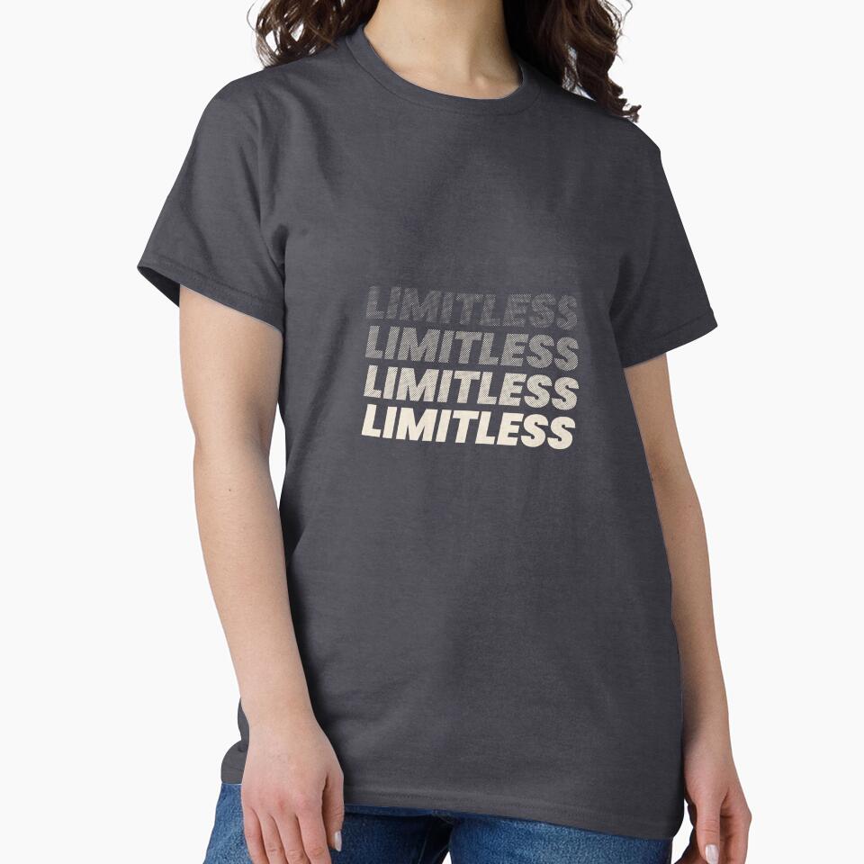 Fading bold typography 'Limitless' inspiring design by trepiu T-Shirts, Hoodie, Sweatshirt | BlankRebels.com (Image 2)