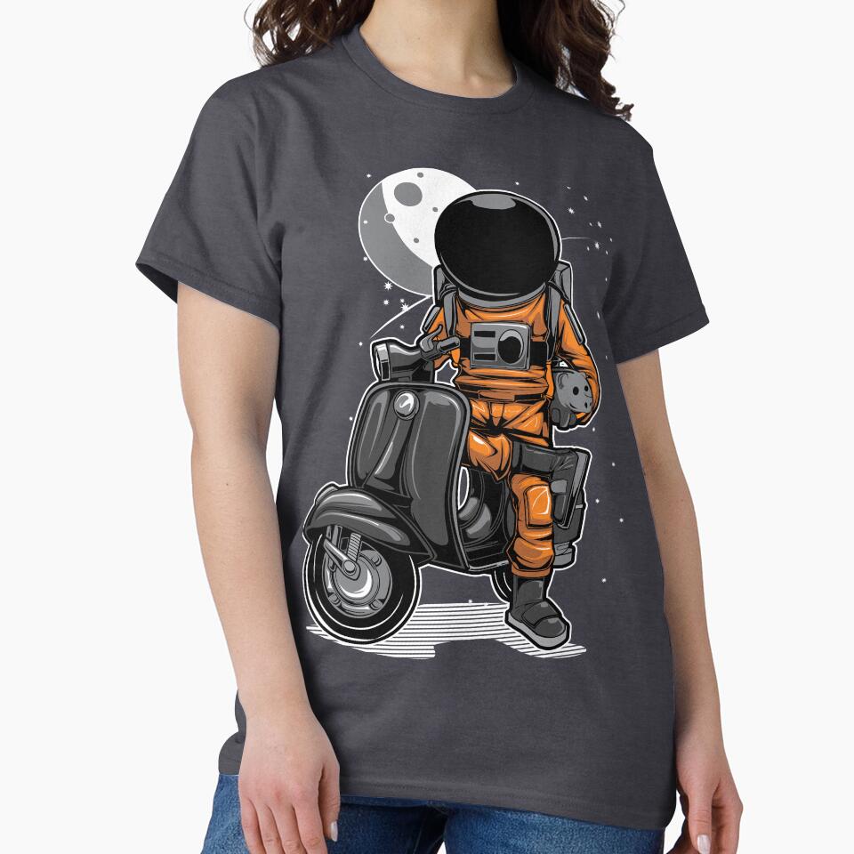 Astronaut Scooter by Unique010 T-Shirts, Hoodie, Sweatshirt | BlankRebels.com (Image 2)
