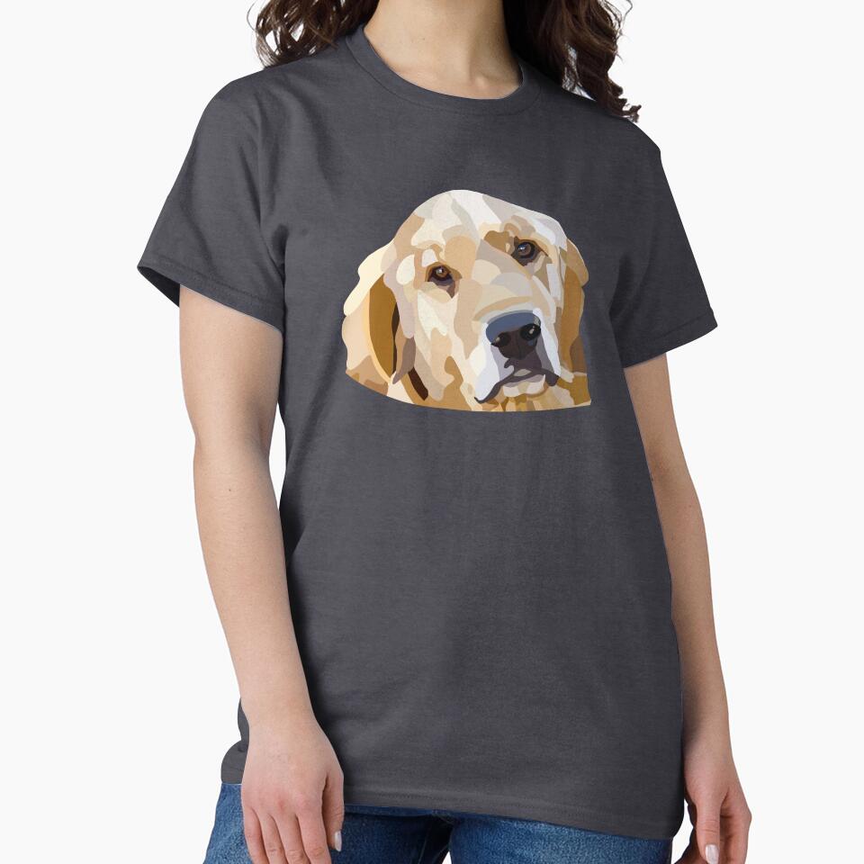 Golden Retriever Hand Drawn Digital Art by Lartheviking T-Shirts, Hoodie, Sweatshirt | BlankRebels.com (Image 2)