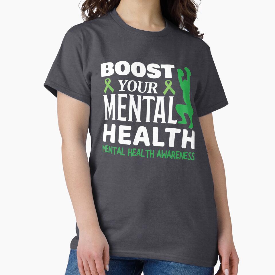 Boost Your Mental Health - Mental Health Awareness - With Exercise by OwlCanvas T-Shirts, Hoodie, Sweatshirt (Image 2)