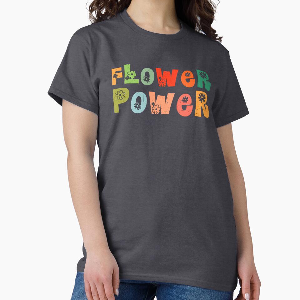 Daisy Flower Power Retro Hippie Style by S Cube Design T-Shirts, Hoodie, Sweatshirt | BlankRebels.com (Image 2)