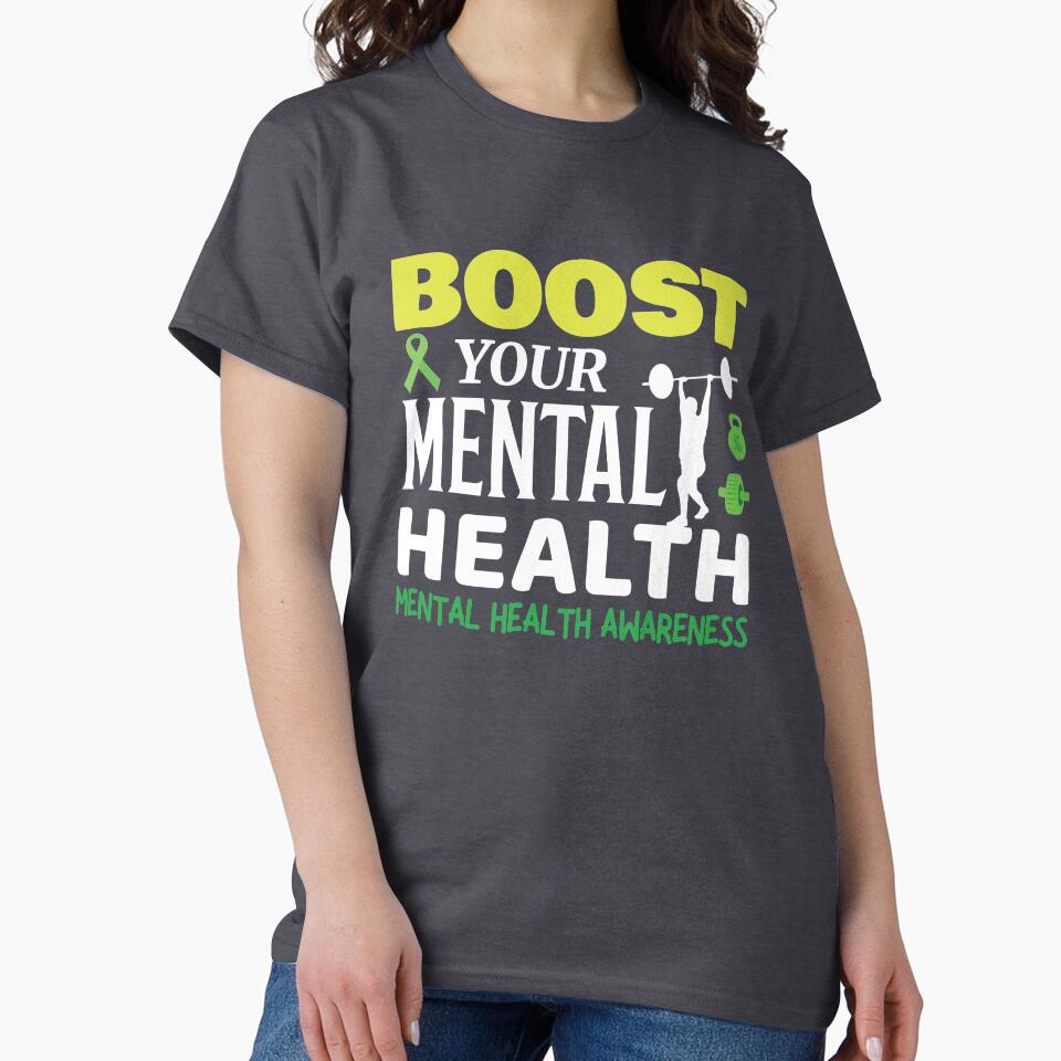 Mental Health Awareness - Boost Your Mental Health With Sweat by OwlCanvas T-Shirts, Hoodie, Sweatshirt (Image 2)