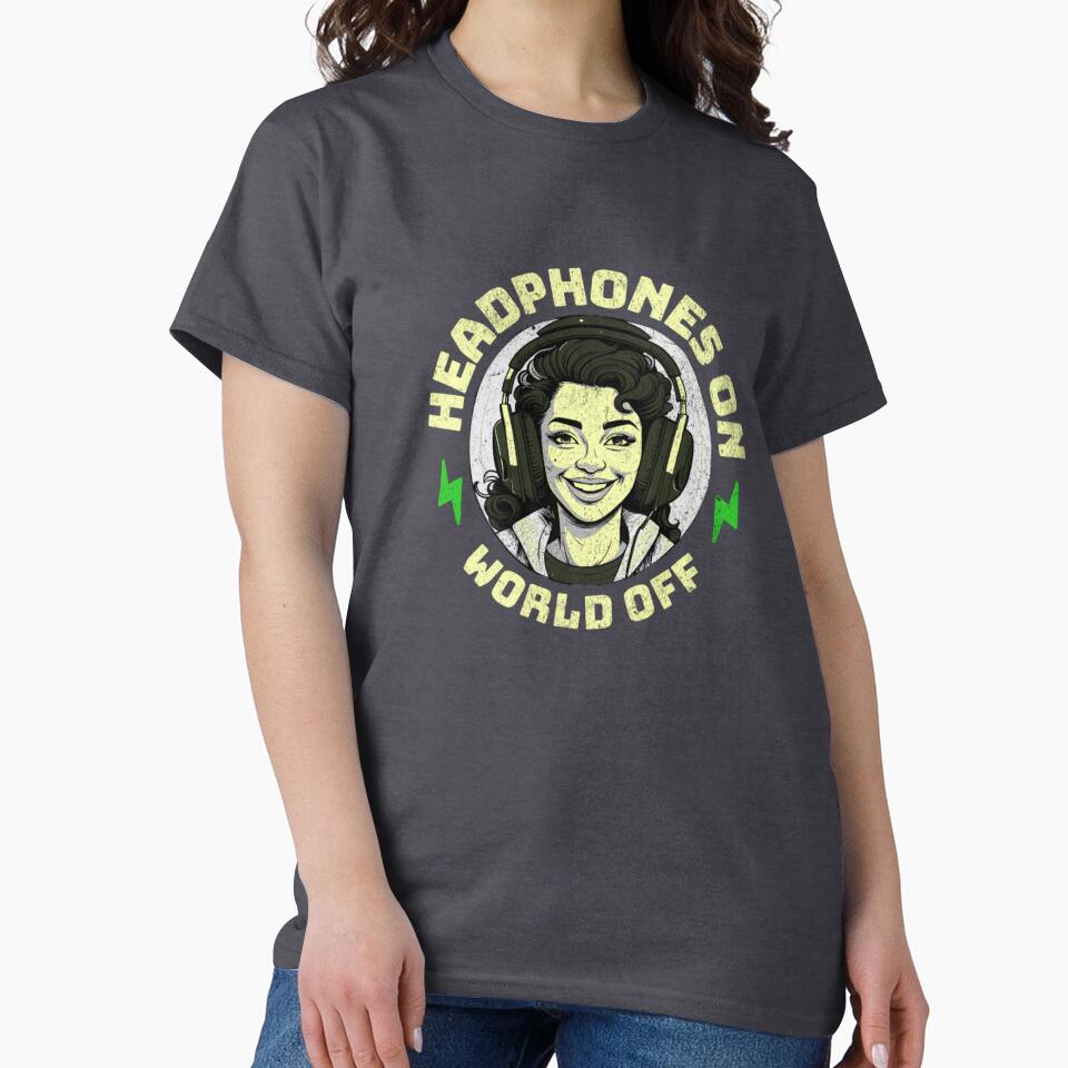 Headphone on world off by Fatkid11 T-Shirts, Hoodie, Sweatshirt | BlankRebels.com (Image 2)