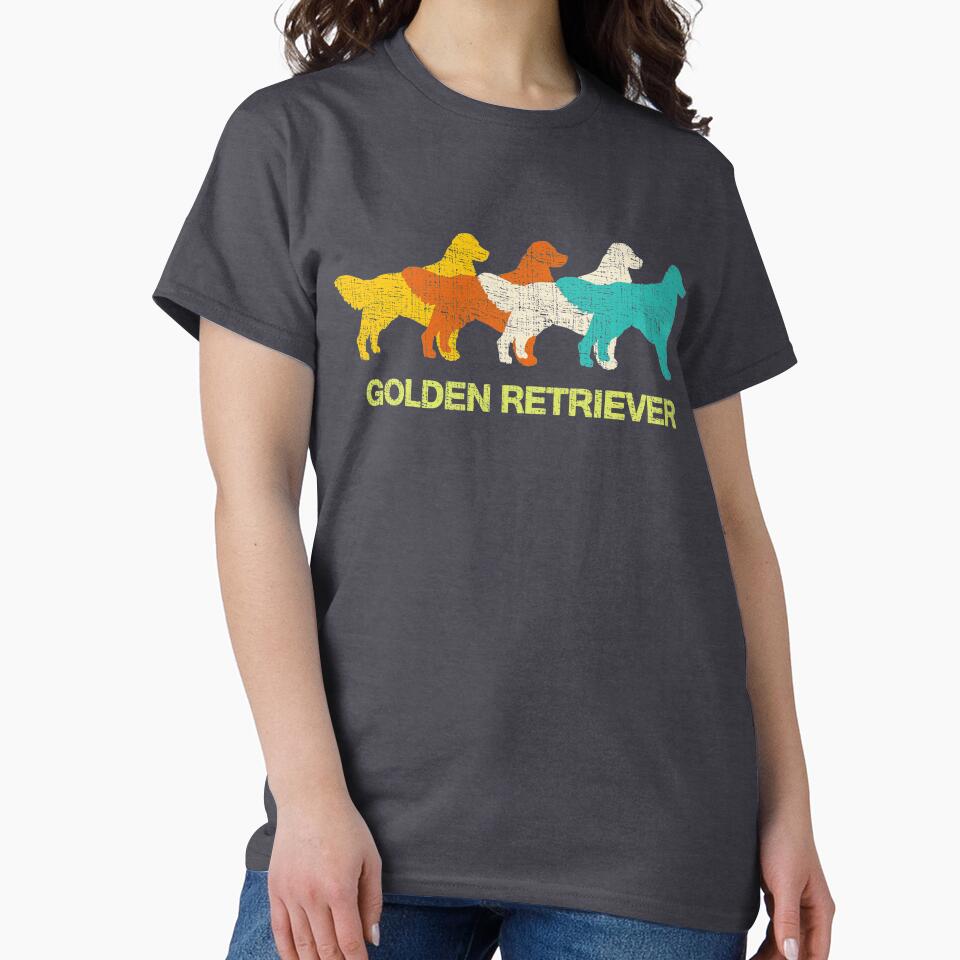 Retro Golden Retriever Silhouettes by webdango T-Shirts, Hoodie, Sweatshirt | BlankRebels.com (Image 2)