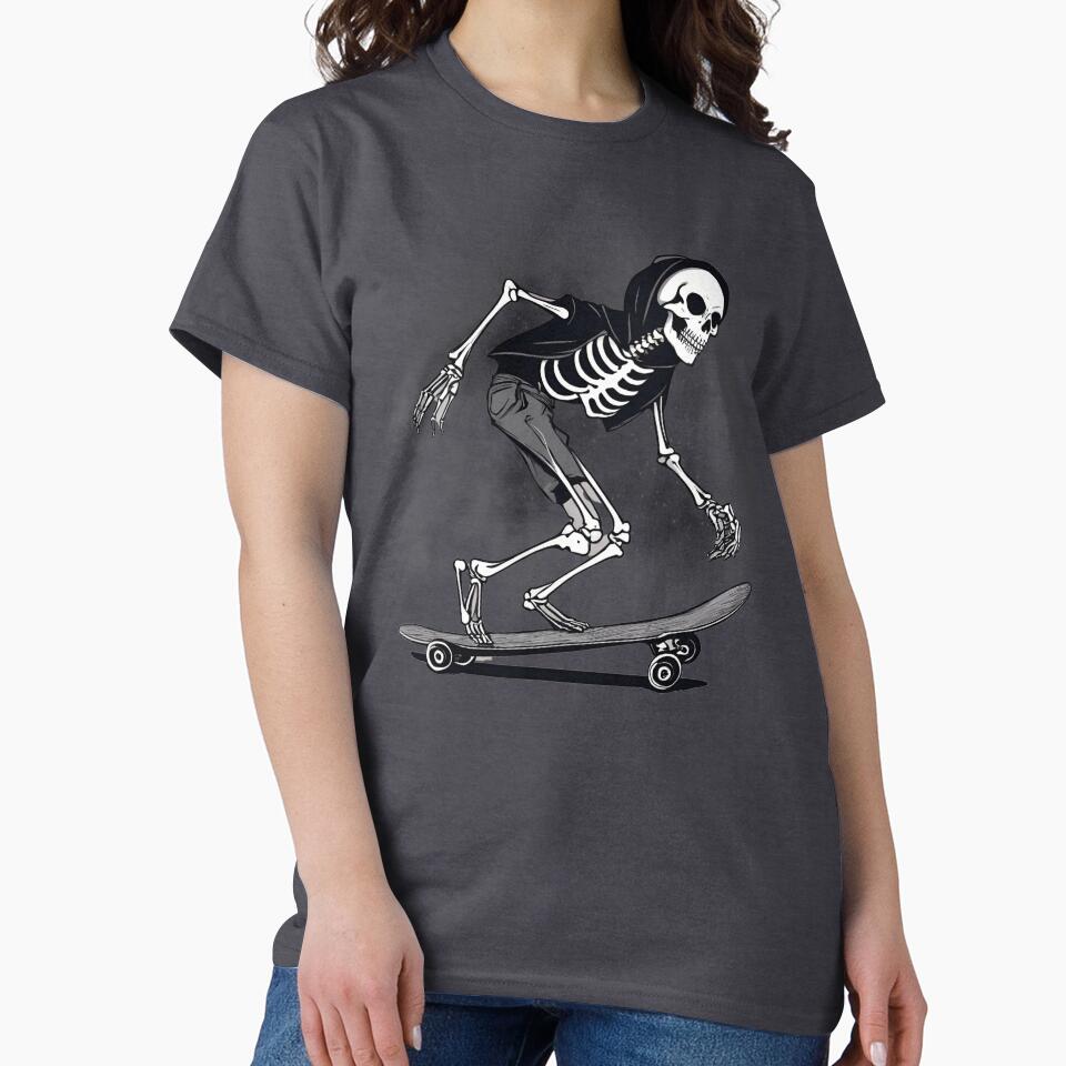 hooligan skeleton riding on a skateboard by in-leggings T-Shirts, Hoodie, Sweatshirt | BlankRebels.com (Image 2)