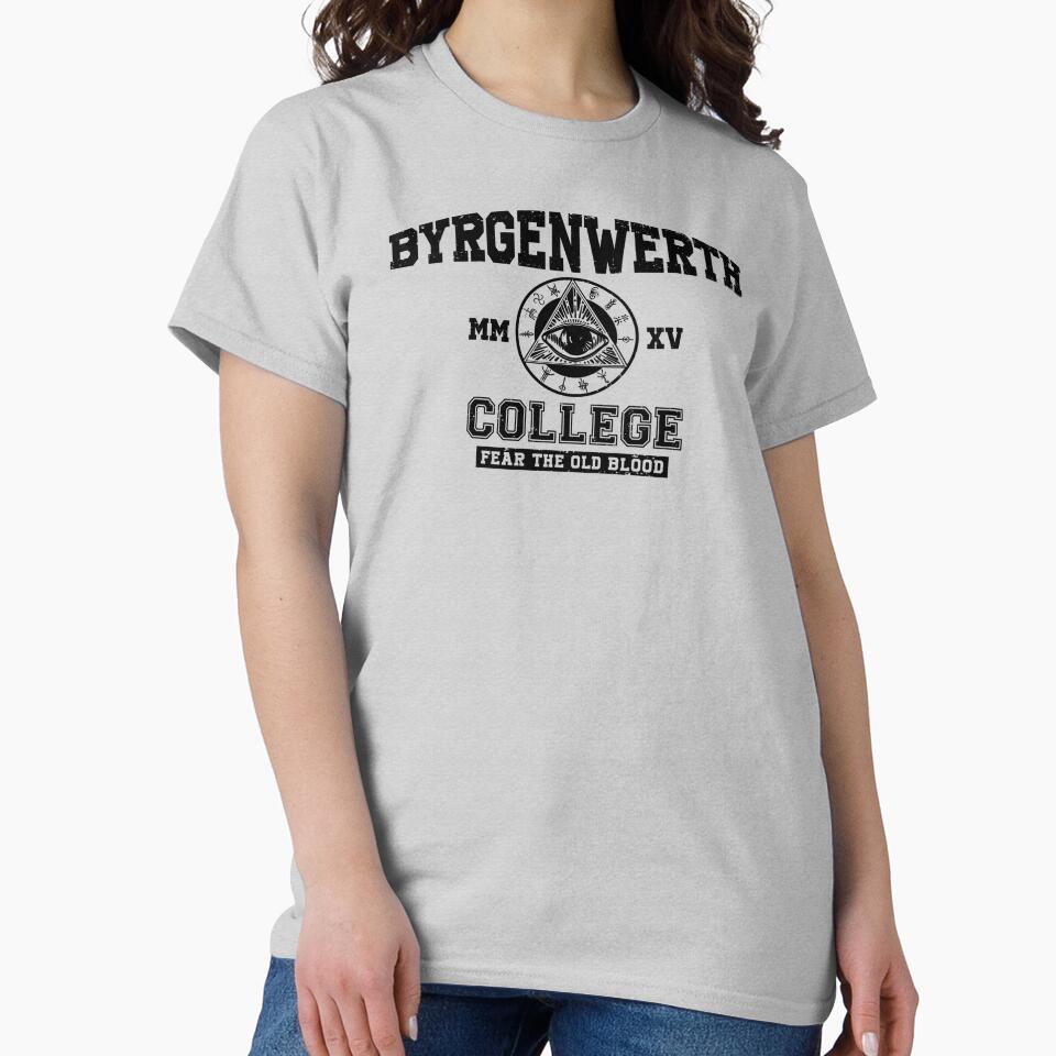 Byrgenwerth College (Black Text) by Lost In Shirts