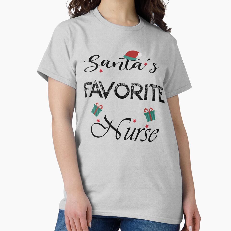 Santa's Favorite Nurse -  Nurse christmas by MORADRIF T-Shirts, Hoodie, Sweatshirt | BlankRebels.com (Image 2)