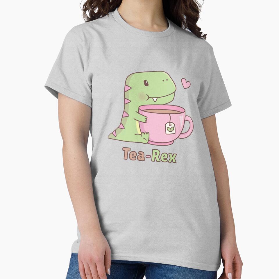 Cute Dinosaur Tea-Rex Hugging Teacup by rustydoodle