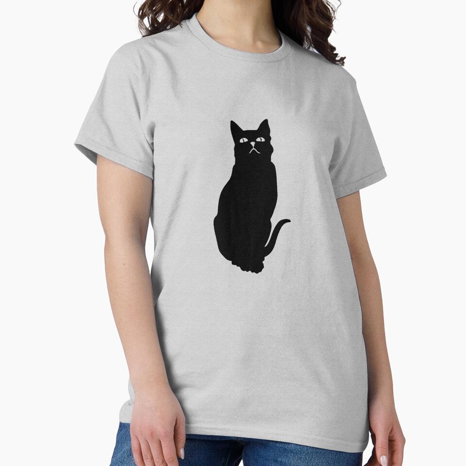Sitting Black Cat Silhouette | Halloween by llevine2934 T-Shirts, Hoodie, Sweatshirt | BlankRebels.com (Image 2)