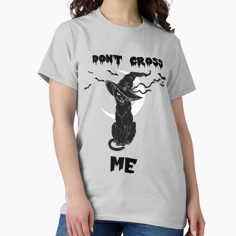 Scary Black Cat Don't Cross Me Funny Halloween by R&BApparel T-Shirts, Hoodie, Sweatshirt | BlankRebels.com (Image 2)
