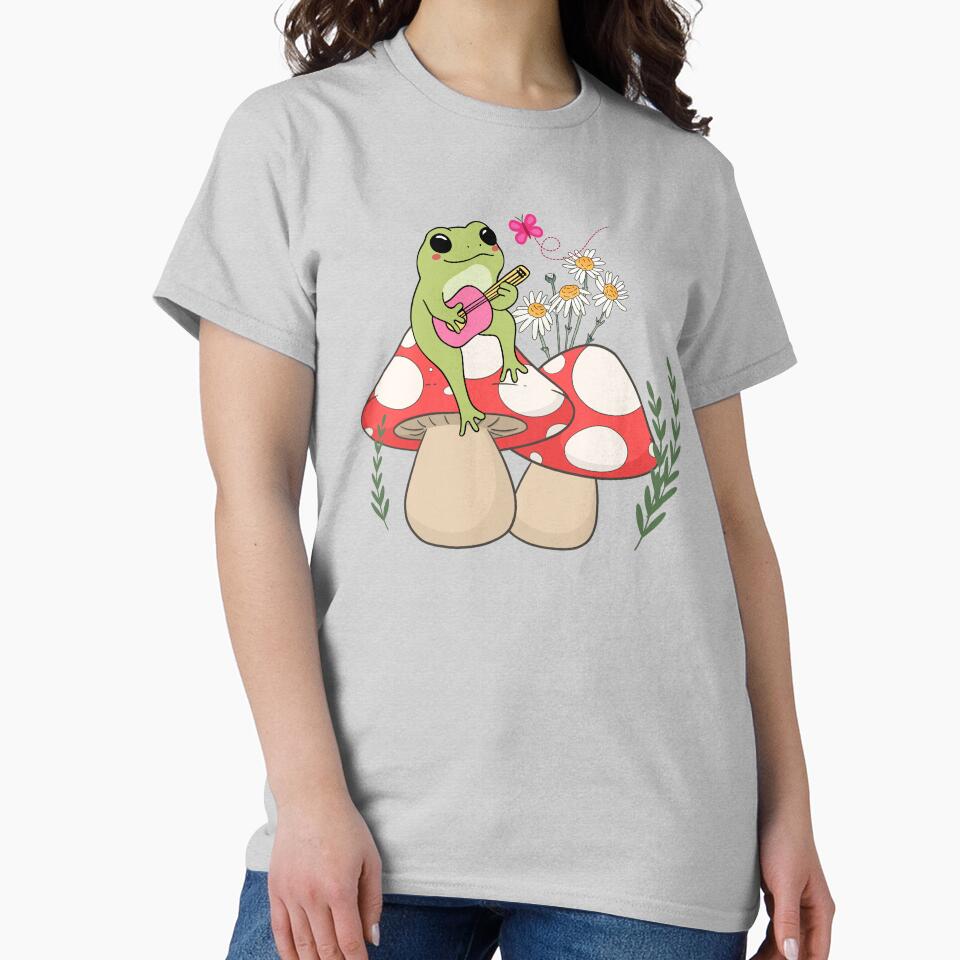 Kawaii Anime Cottagecore Frog by Playful Strokes pom@pom T-Shirts, Hoodie, Sweatshirt | BlankRebels.com (Image 2)