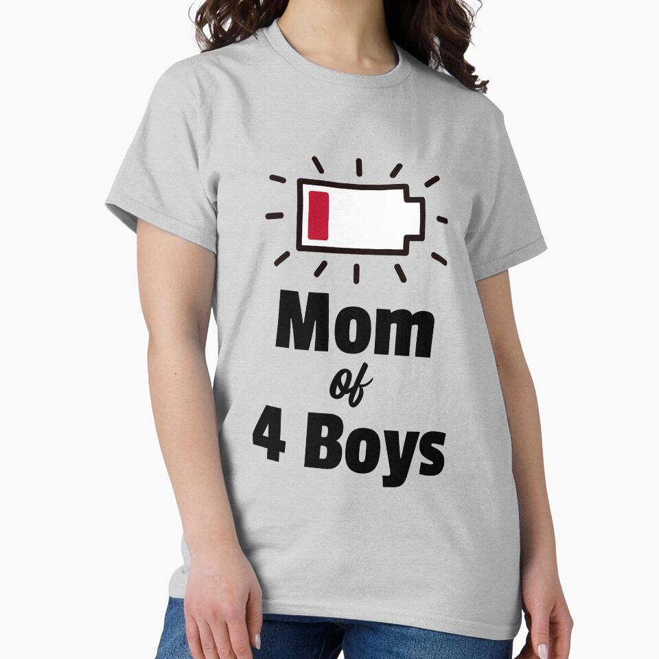 Mom of 4 Boys by 87-Aesthetics T-Shirts, Hoodie, Sweatshirt | BlankRebels.com (Image 2)
