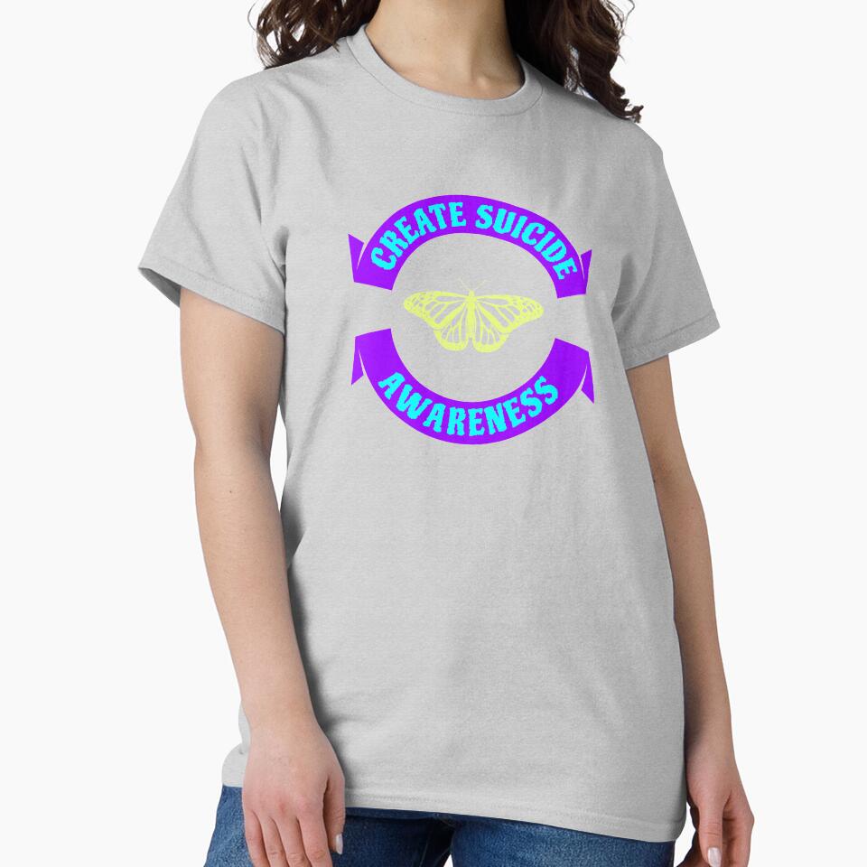 Create Suicide Awareness Ribbon Butterfly Novelty product by nikkidawn74 T-Shirts, Hoodie, Sweatshirt (Image 2)