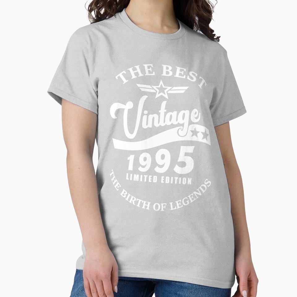 Vintage 1995 - 27nd Birthday Gift For Men by vooART T-Shirts, Hoodie, Sweatshirt | BlankRebels.com (Image 2)